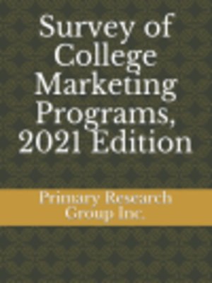 cover image of Survey of College Marketing Programs, 2021 Edition